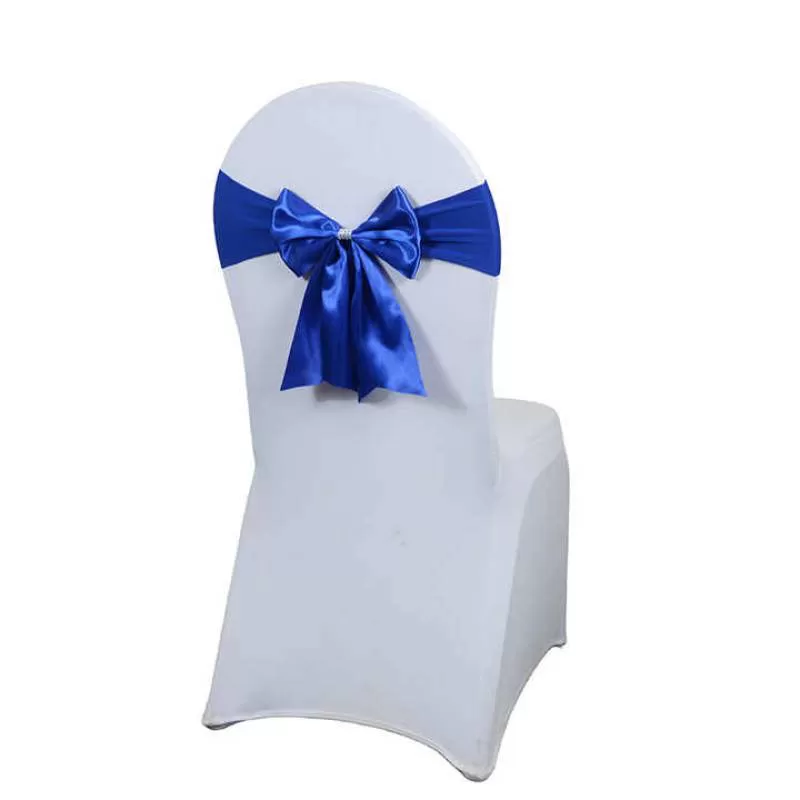 White Hotel Bowknot Chair Slip Covers Dinning Chairs Cover Sets Custom Chair Covers