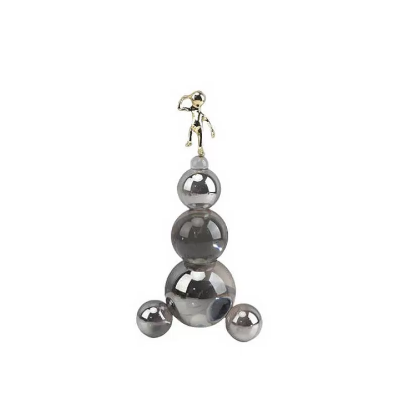 Scandinavian Crystal Ball Small Gold Figure Sculpture Ornaments Living Room Bedroom Entrance Home Decorative Items for Home