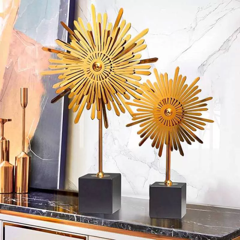 Luxury Living Room Study Conference Room Golden Decoration Office Desk Sculptures Gift Modern Iron Zinc Alloy Home Ornament