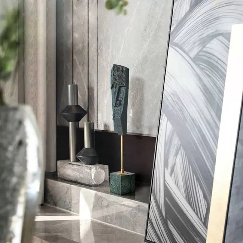 Contemporary Atmosphere Abstract Human Face Art Design Statue for Home Decor