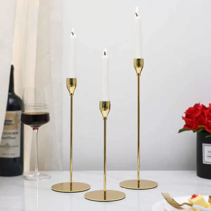 Home Decor Custom Design Gold Metal Candleholder