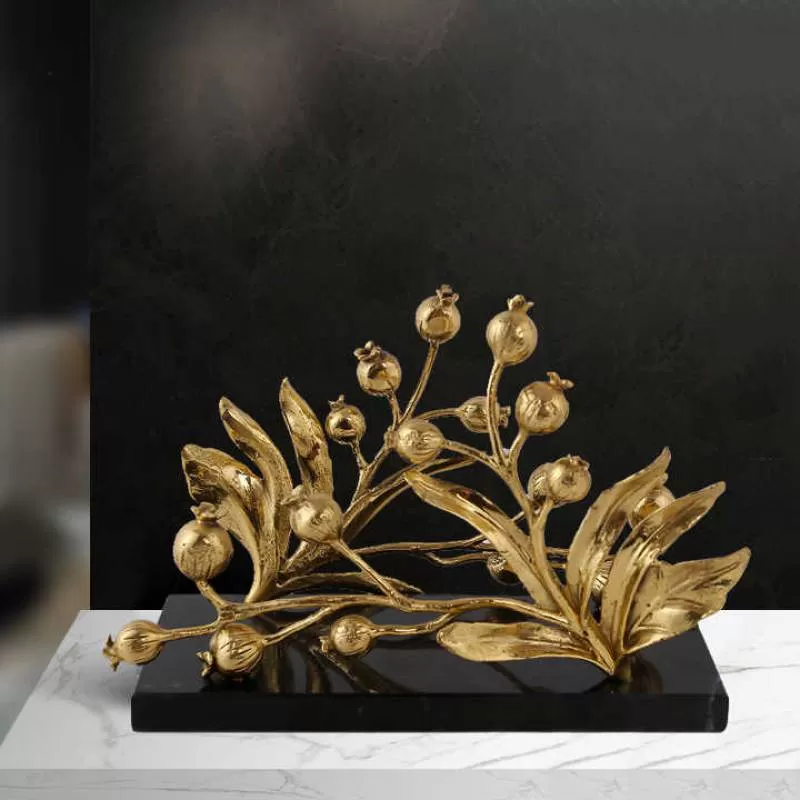 New Chinese Brass Pomegranate Art Accessories Living Room Entrance Office Home Decorations