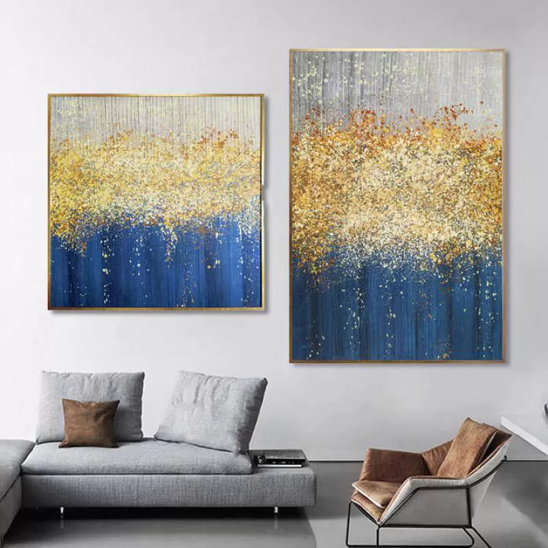 Modern Oil Painting Minimalist Abstract Art Work Living Room Sofa Background Wall Decoration Light Luxury Hand Painting Painting