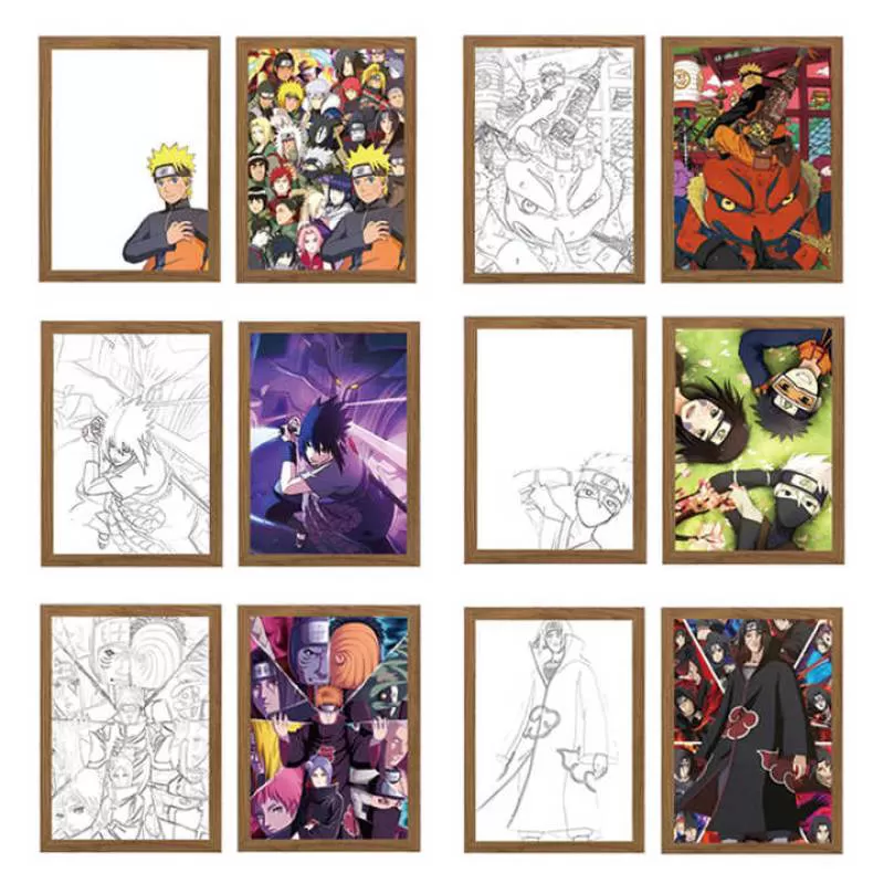 Popular Entonces Anime Character Light Painting Home Background Wall Decoration Led Light Painting Lamp