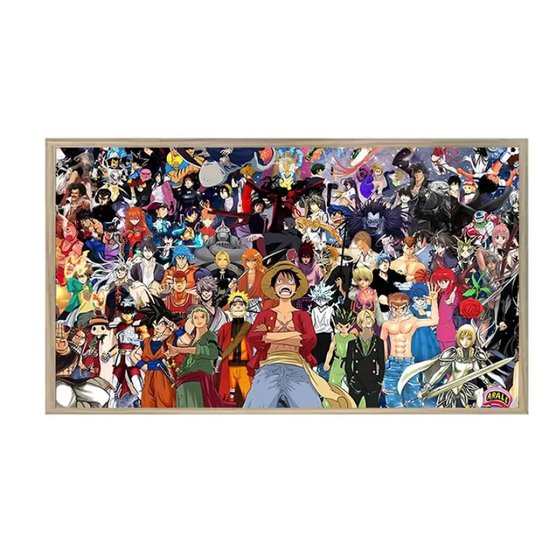 Japanese Anime Collection LED Light Painting Customizable Three-color Light Painting for Bedroom Decoration