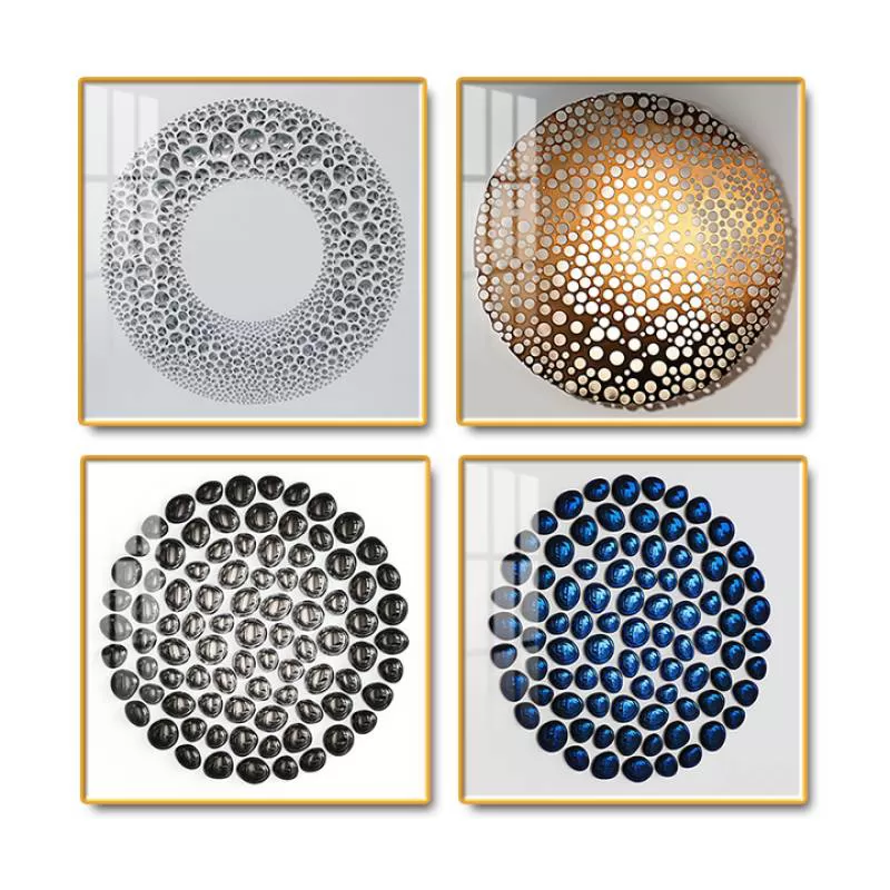 Enchanting Abstract Crystal Porcelain Painting, Bringing an Artistic Flair to the Office