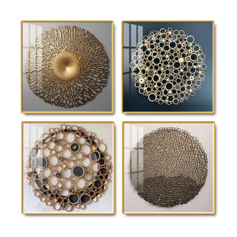Distinctive Abstract Crystal Porcelain Painting, Used for Personalized Embellishment in the Dining Room