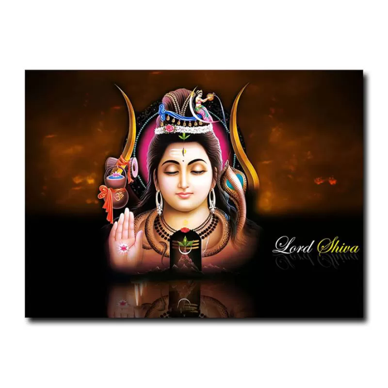 India Religious Lord  Portrait Modern Wall Art Acrylic Canvas Painting for Living Room Decoration