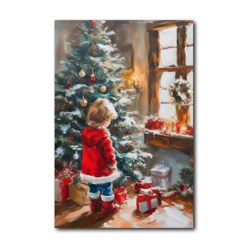 A Big Promotion Printed Oil Canvas Painting Christmas Gift Holiday Decoration Hanging Picture Christmas Decorations