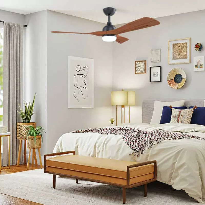 Modern Design 48 Inch 3 Blade Ceiling Fan Dimmable Remote Control Ceiling Fan Light for Household