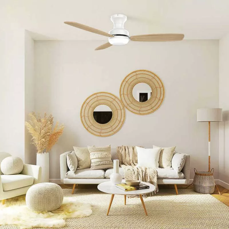 Hotel Luxury Ceiling Fan Lamp 44 Inch 3 Blade Smart Ceiling Fan Control and Light Dimmer Switch