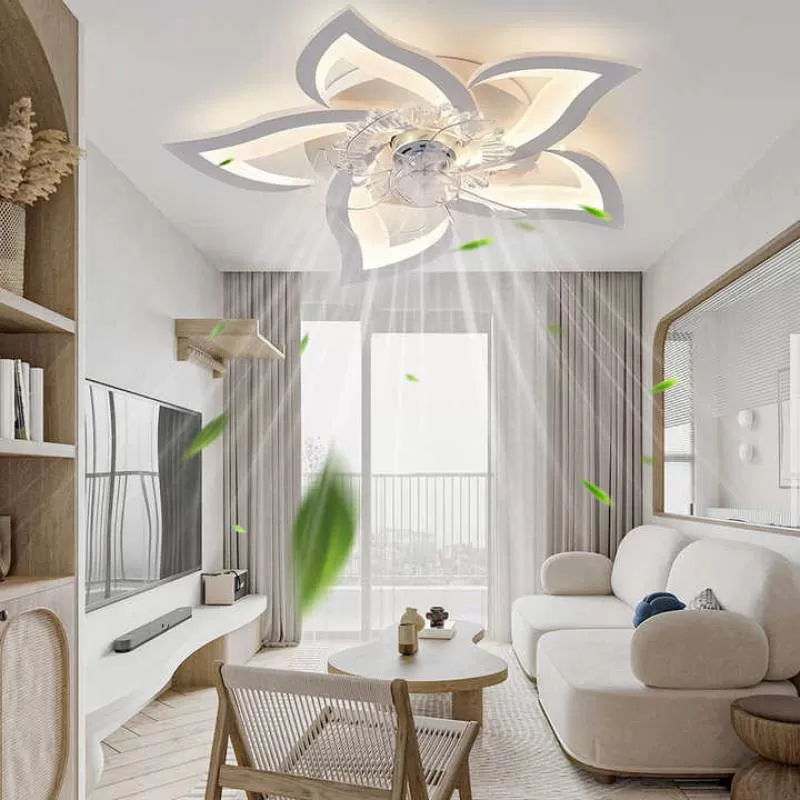 Contemporary Style Led Ceiling Fans  Smart Ventilation Led Ceiling Fans for Bedroom Living Room Kitchen