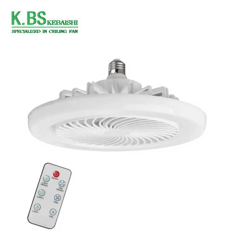 E27 E26 Ceiling Fan Light Screw in Ventilador De Techo 360 Rotating Dc Remote Control Mist Socket Fan Lamp Fan for Lampholder