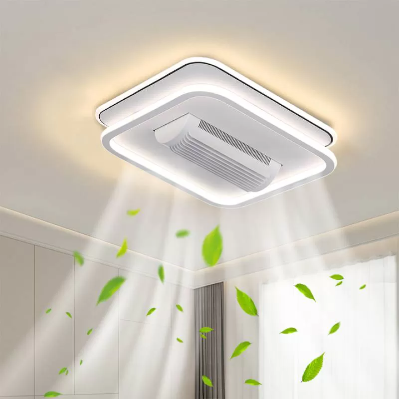Modern Design Square Ceiling Fan High Quality Ceiling Fan With Light and Remote Control for Bedroom