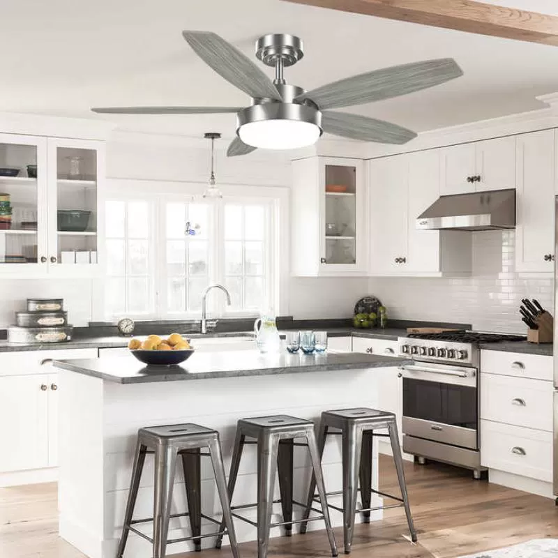 Morden High Speed Ceiling Fan 44 Inch 5 Blades Ceiling Fan Grey Ventilation Ceiling Fan