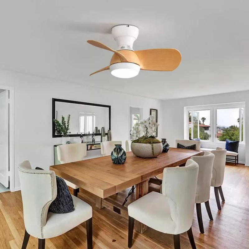 23 Inch Simple Design Reversible Dc Motor 3 ABS Blades Ceiling Fan With Light and Remote Control