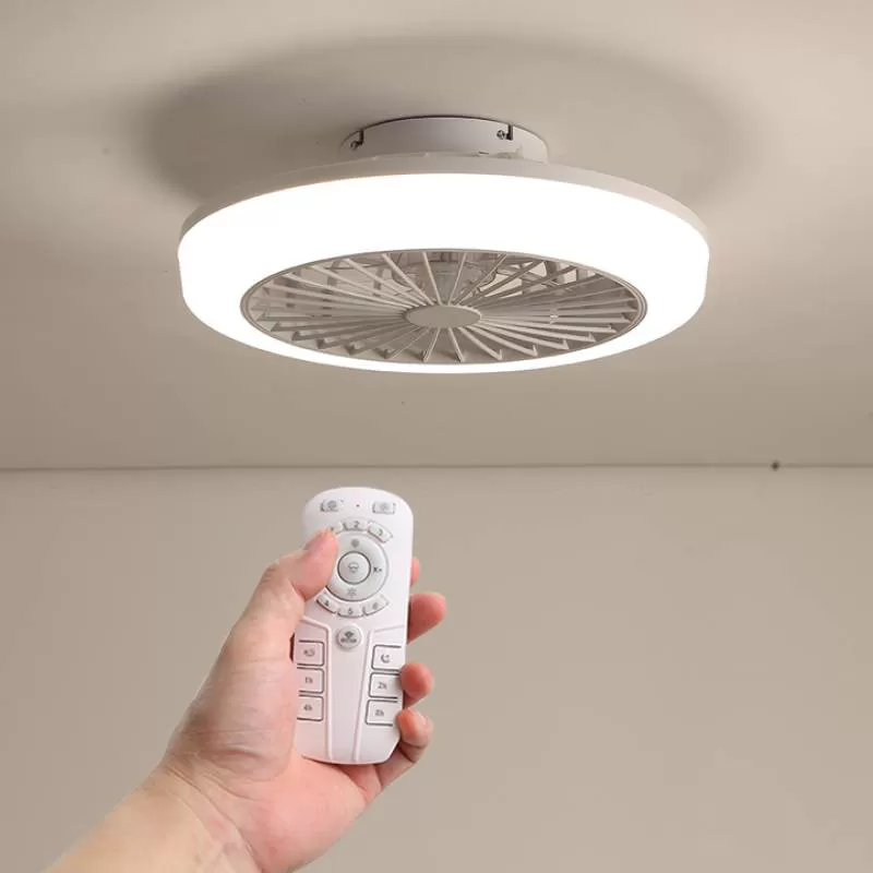 18 Inch RGB 3 Colors Dimmable Led Light Smart App Control Modern Ceiling Fan With Remote Control