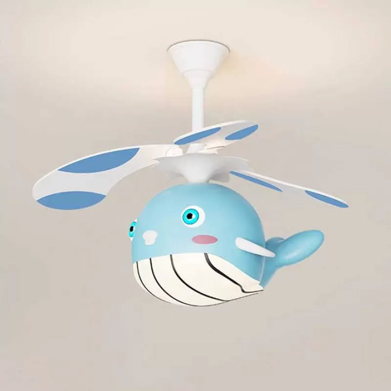 Decoration Helicopter Dimmable Remote Control Modern Aircraft Led Ceiling Fan for Children Bedroom
