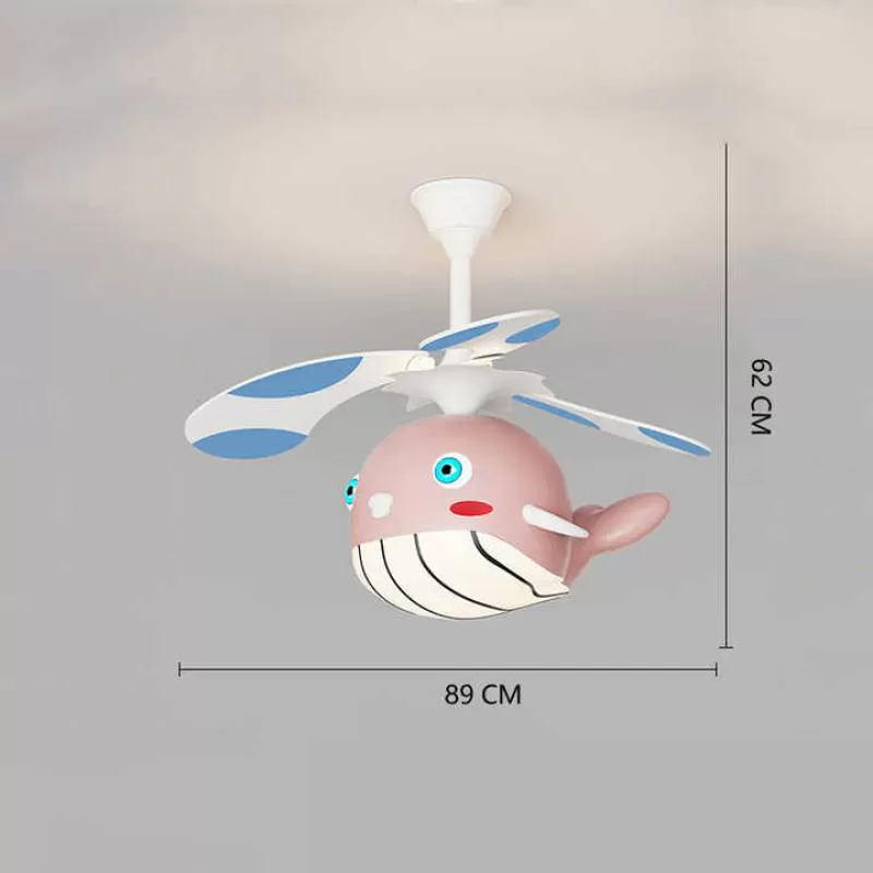 Children Bedroom Helicopter Multi Speed Timer Dimmable Remote Control Modern Aircraft Led Ceiling Fan