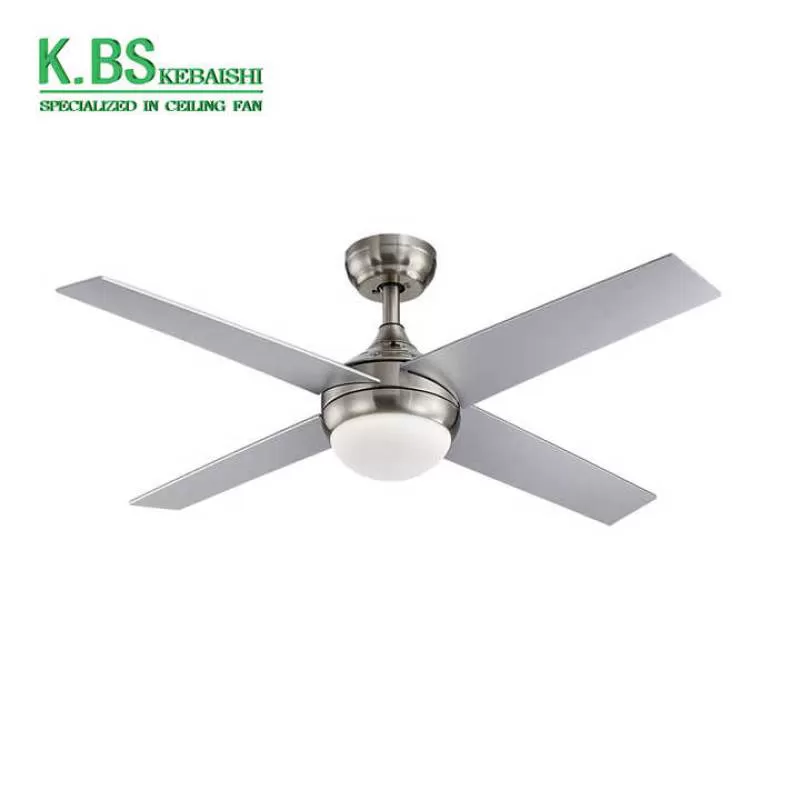 Modern Design Dimmable Color 4 Blades Fan With Remote Control Ceiling Fan With Light
