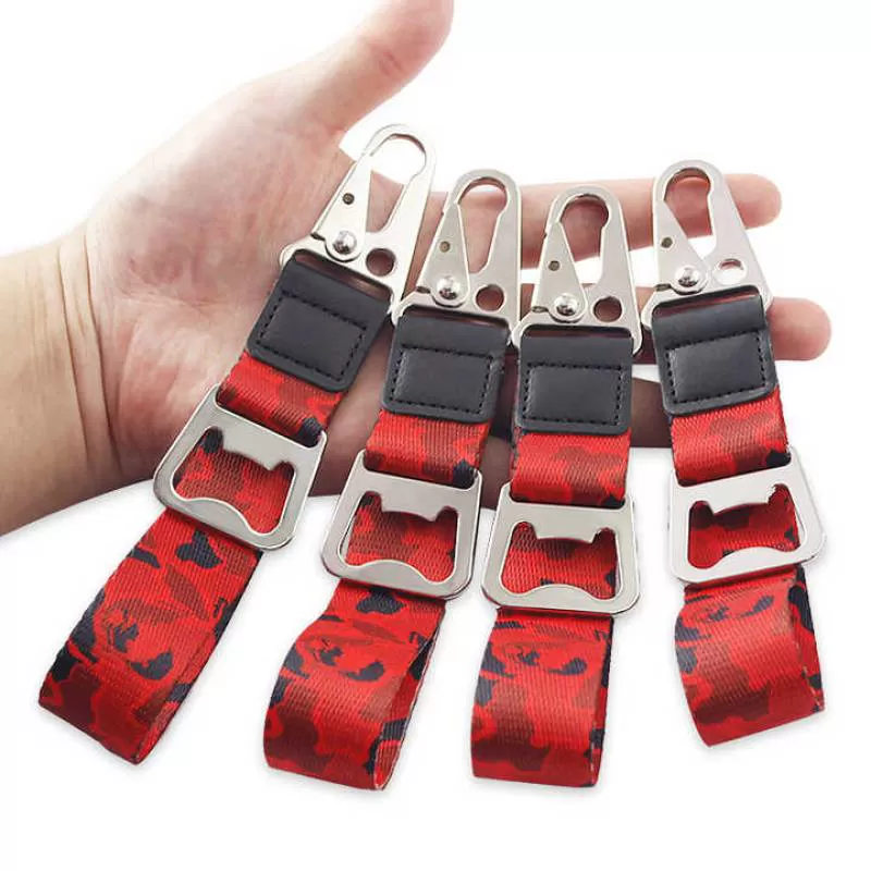 Custom Sublimation Heat Transfer Keychain Lanyard Metal Bottle Opener Hotel Bar Wrist Key Chain Lanyards for Manufacturer
