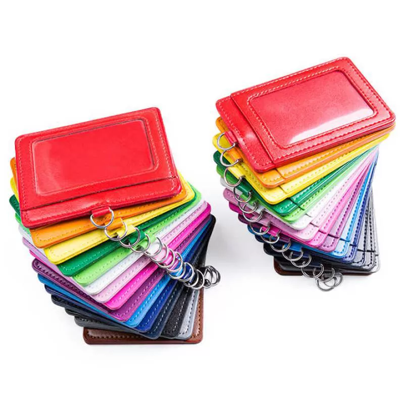 Wholesale Slim Pu Leather Id Card Holder Badge Holder