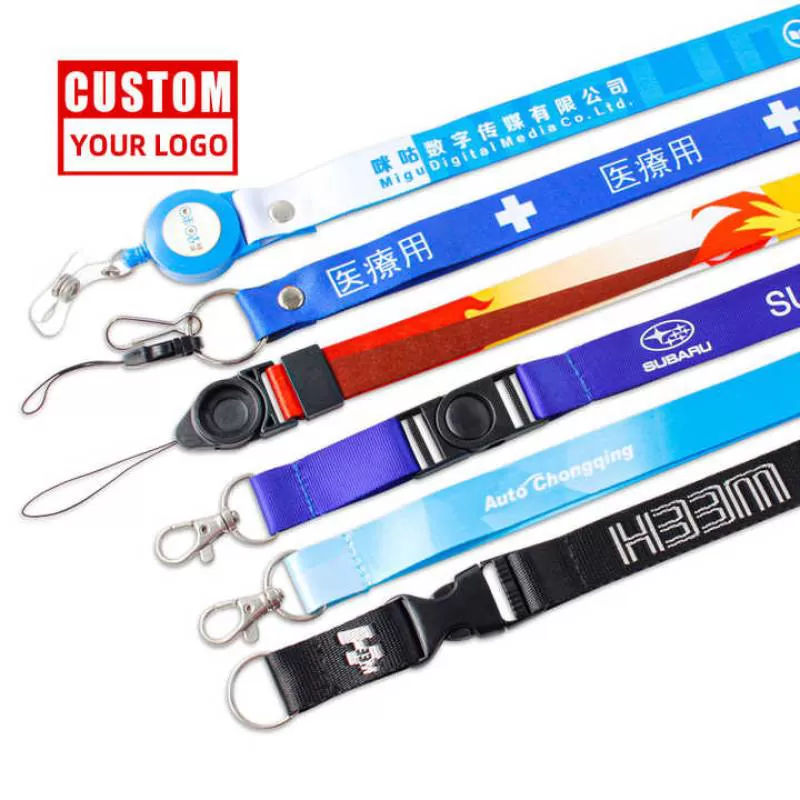 Wholesale Custom logo Heat Transfer Sublimation Printing Lanyard