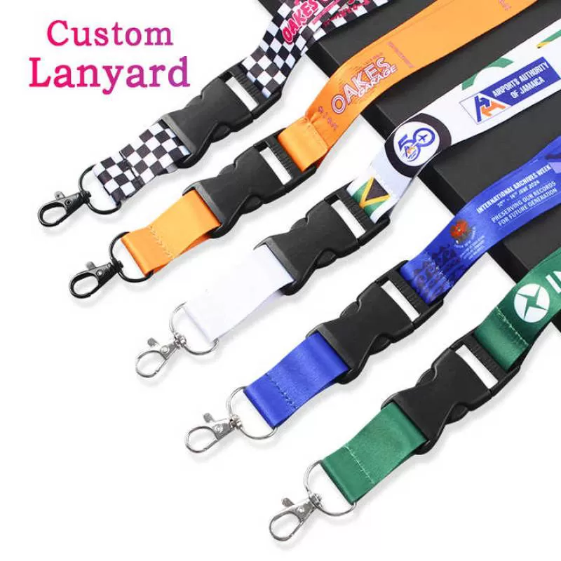 Wholesale Polyester Sublimation Neck Strap for Custom logo Printing Baseball Lanyard