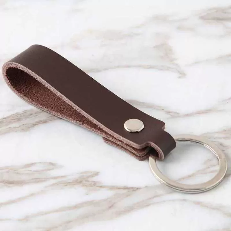 Promotion Gift Leather Key Tag Black Key Holder Ring Leather Teddy Bear Keychain