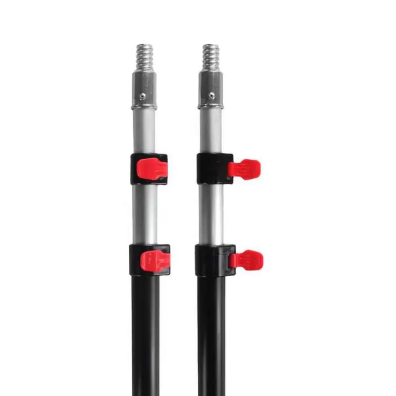 Extentool 24ft Telescopic Aluminum  Extension Pole Clamps for Telescopic Supports with Broom Handle
