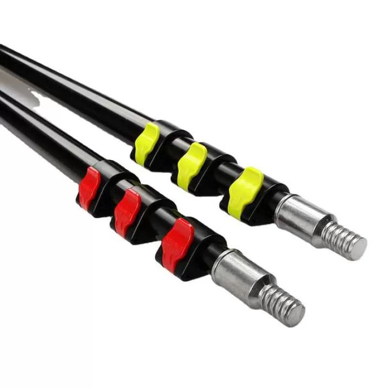 Extentool Adjustable Aluminum Extension Handle Telescopic Pole with Threaded Tip Fit for Brush Broom Mops