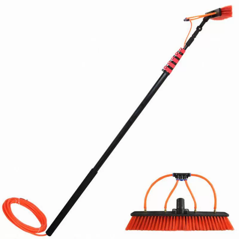 Extentool Water Fed Pole for Window Cleaning Machine With Long Handle Telescopic Pole Brush