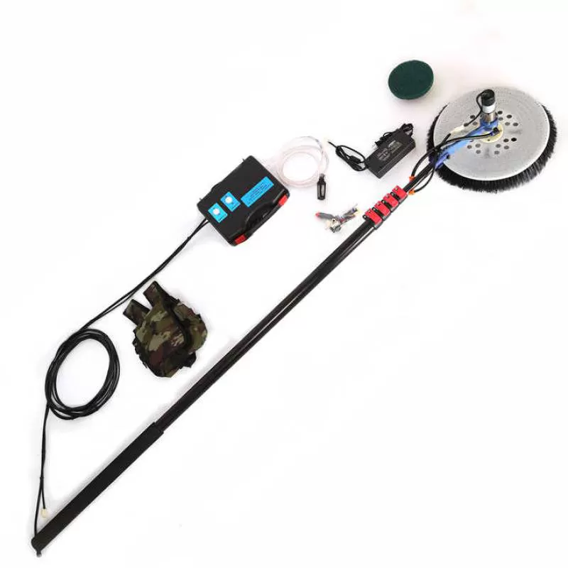 Extentool 7.5m Solar Panel Dust Cleaning System Photovoltaic Washing Machine Brush Water Fed Extension Pole