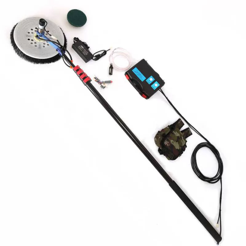 Extentool 5.5m Electric Water Fed Pole Extendable Cleaner Conservatory Roof Single Head Cleaning Robot for Solar Panel