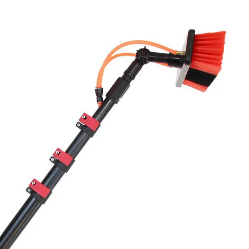 Extentool Water Fed Pole Brush with Long Handle Telescopic Pole for Solar Panel Cleaning Equipment
