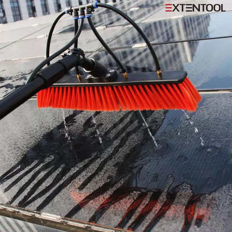 Extentool Water Fed Pole for Window Cleaning Machine with Long Handle Telescopic Pole Brush