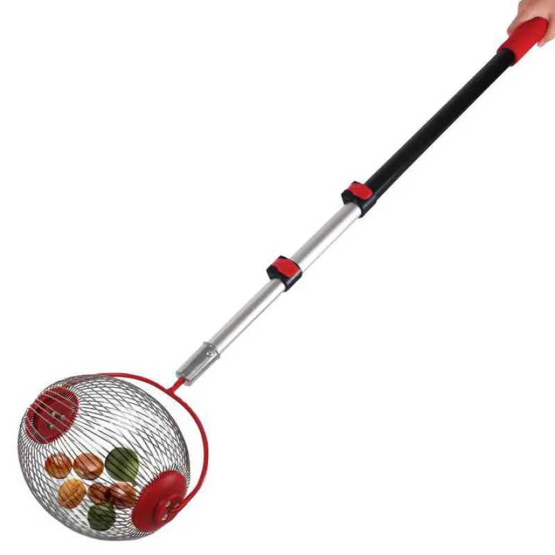 Extentool Telescopic Nut Collector Picker with Extension Pole Acorn Collector Quick Nut Gatherer Tool