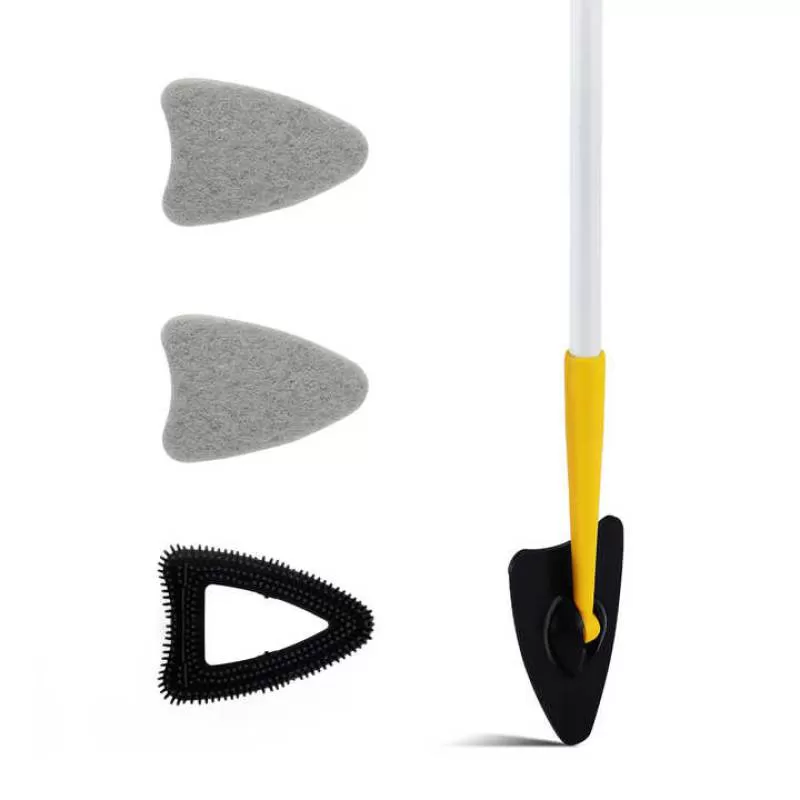 Household Bathtub Brush Retractable Floor Cleaning Brush Silicon Bath Scrubber Brush Scouring Pads for Cleaning Bathroom