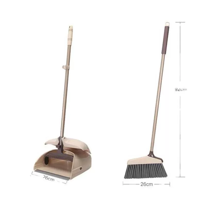 Jesun Hot Selling Plastic Design Broom with Windproof Dustpan Set