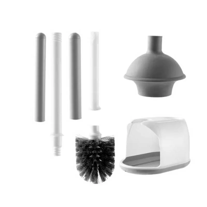 Jesun Factory Wholesale Hot Sale Toilet Brush Holders Silicon Plunger and Bowl Brush Combo with Holder Cleaning Brush