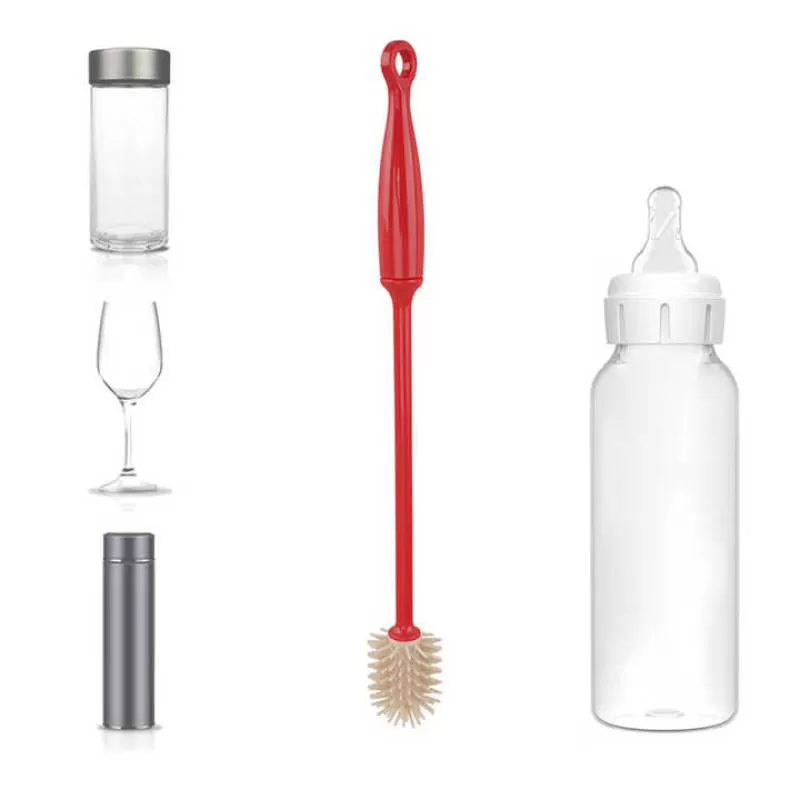 Jesun Ergonomics Long Handle Silicone Brush Eco-friendly Baby Bottle Brush Cleaner for Narrow Neck Containers