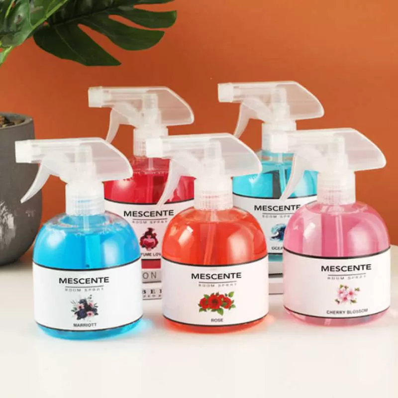 Mescente Factory Cheap Price Plastic Essential Oil Custom Clear Air Freshener Spray Bottle With Luxury Packing