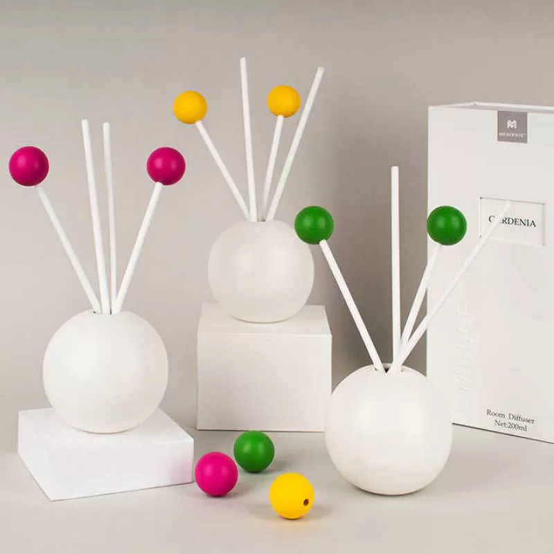 Mescente Luxury Best Custom Ceramic Bottle Air Freshener Aroma Fragrance Oil Unique Eco Essential Oil Aroma Reed Diffuser