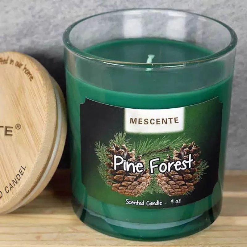 Mescente Personalised Modern Party Romantic Dry Flower Natural Vanilla Lavender Scent Candles with Crystals
