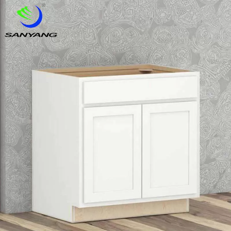 Wholesale Modern White Shaker Kitchen Cabinets Eco-Friendly Painted MDF Custom RTA Kitchen Furniture Thailand Kitchen Cabinets