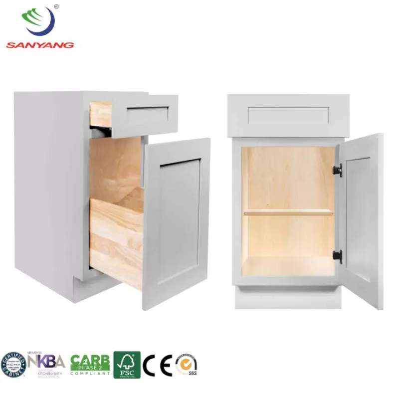 Vietnam RTA European Frameless Melamine Kitchen Cupboards Cabinet Modern Style Grey Shaker Kitchen Cabinets Luxury Design