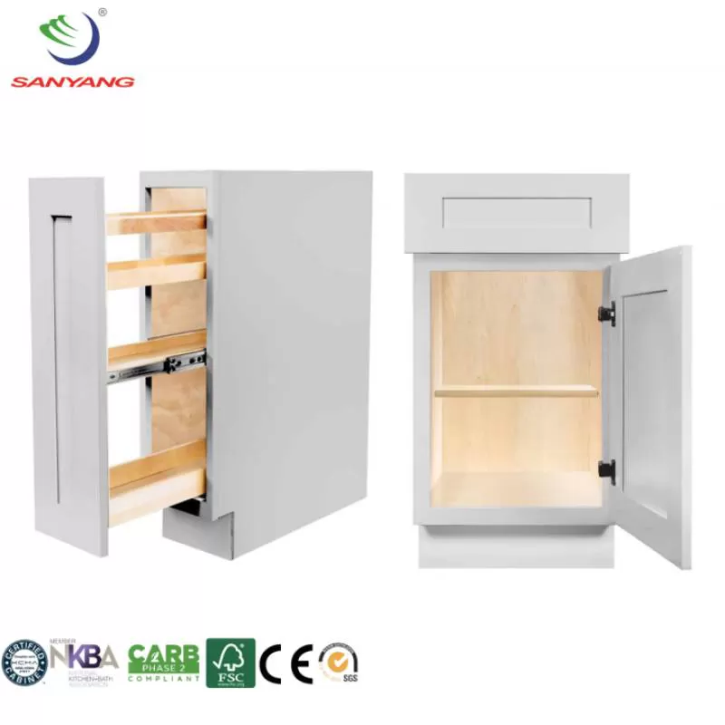 Vietnam RTA Kitchen Cabinet Manufacturer Made American Contemporary White Shaker Wood Kitchen Cabinets Ready to Assemble