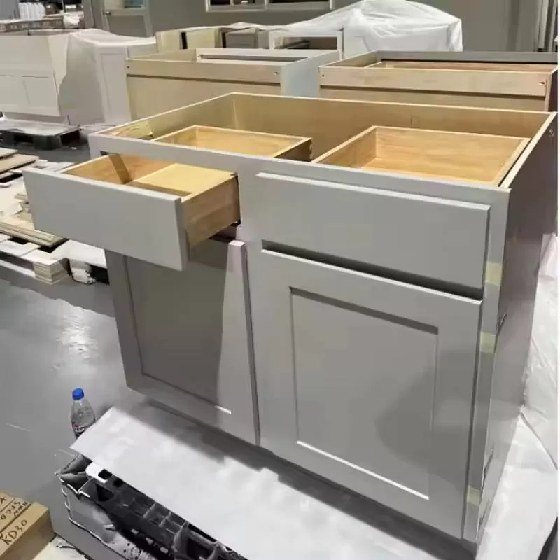 Modern American Style White Modular Kitchen Cupboard Ready-Made Kitchen Cabinets Accessory for Small Kitchen Wholesale Factory