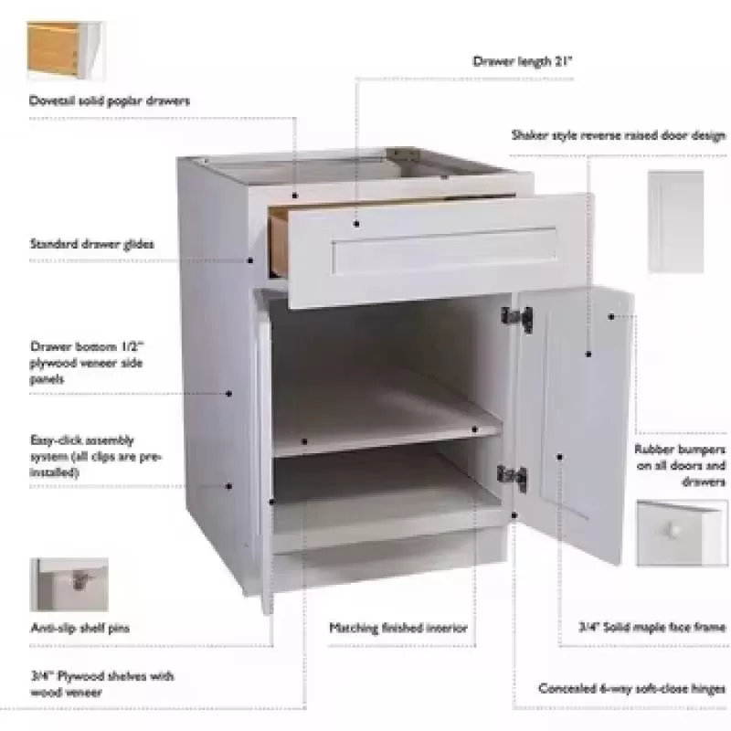 High-End Custom Shaker Kitchen Cabinets Classic Modern Design Various Colors Lacquer Door Panel RTA Dining Modular Manufacturer