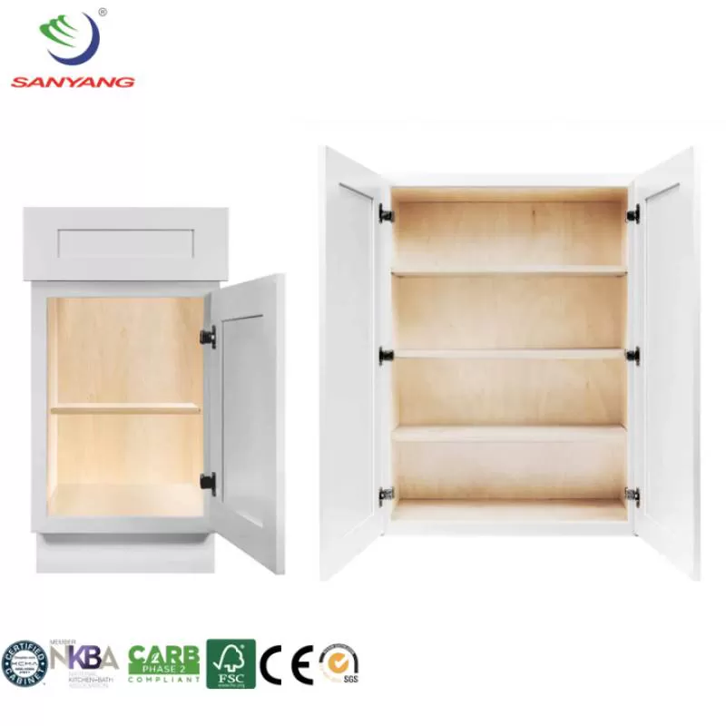 Country Shaker Style Kitchen Base Wall Cabinets Luxury Wood Set Vietnam Factory American Furniture Solid Wood Kitchen Cabinet
